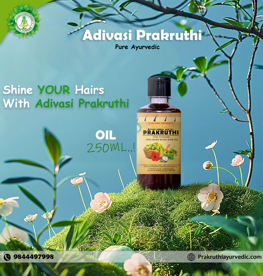 🔻 Adivasi Prakruthi Pure Ayurveda hair oil